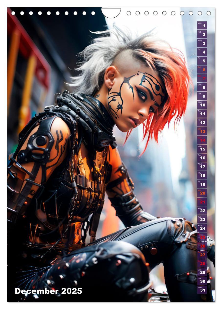 Bild: 9781325999972 | ROCK LADIES Cyber, goth, punk and more (Wall Calendar 2025 DIN A4...