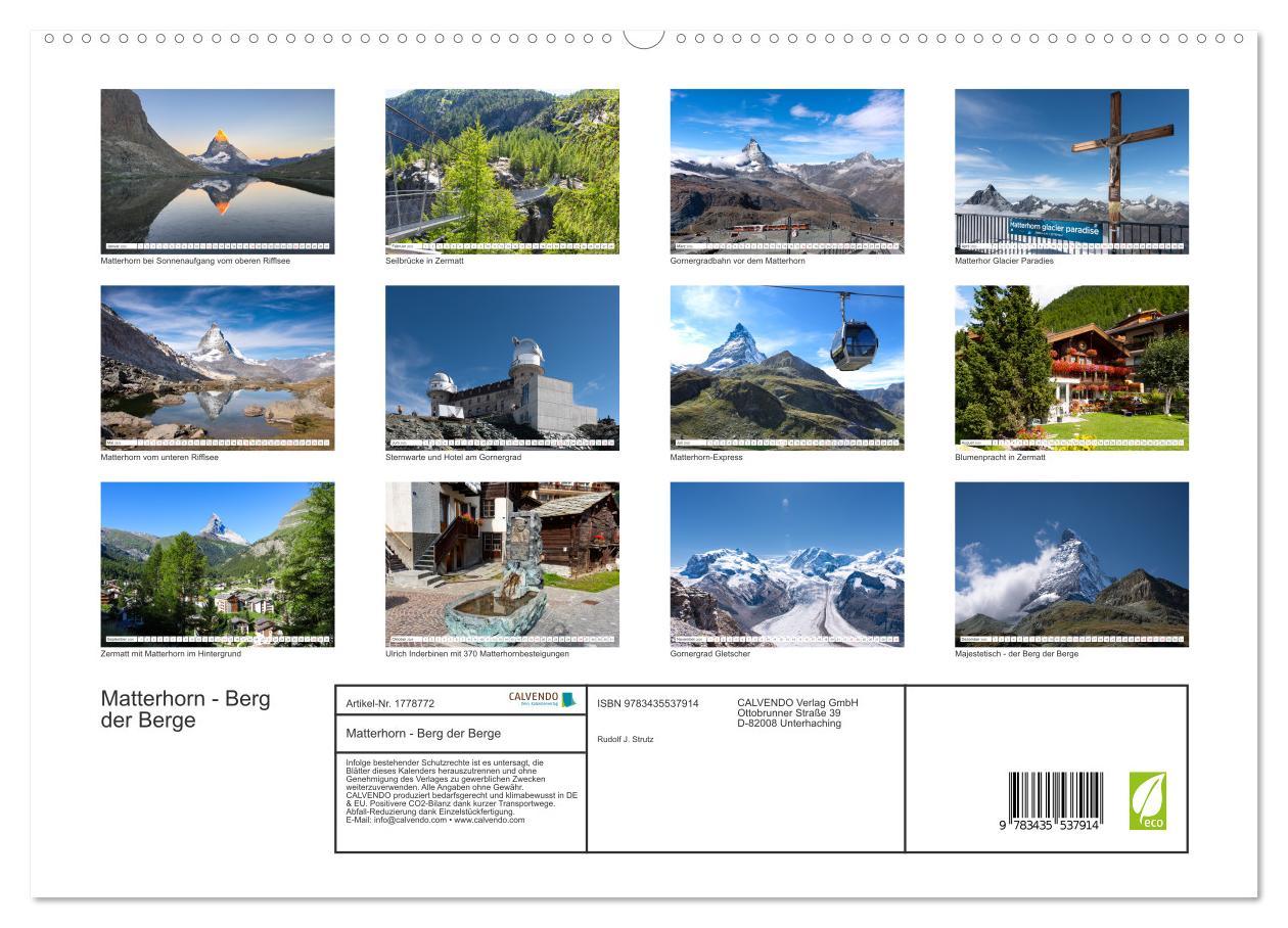 Bild: 9783435537914 | Matterhorn - Berg der Berge (hochwertiger Premium Wandkalender 2025...