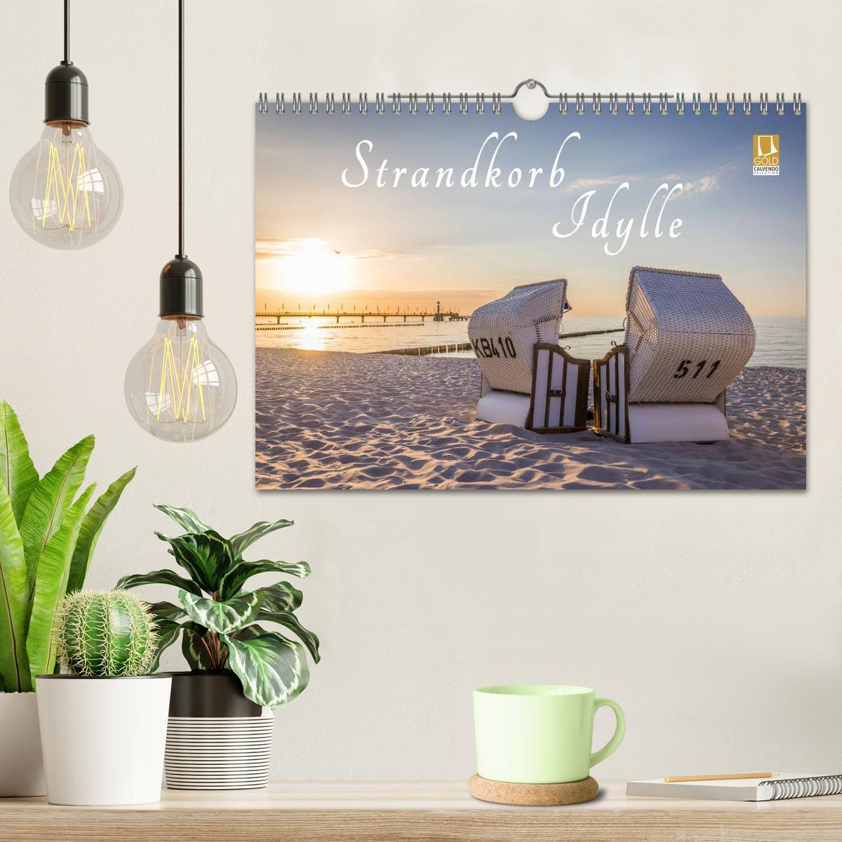 Bild: 9783435571895 | Strandkorb Idylle (Wandkalender 2025 DIN A4 quer), CALVENDO...