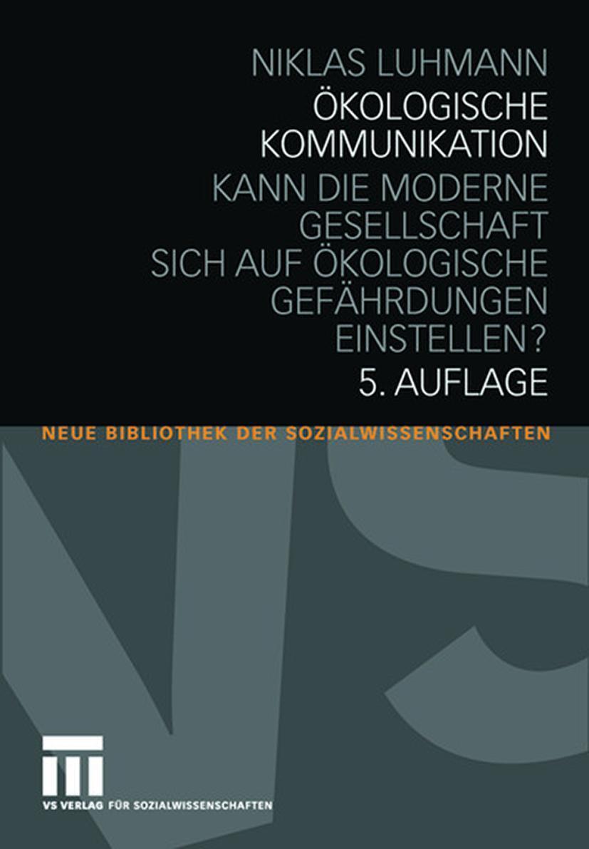 Cover: 9783531161457 | Ökologische Kommunikation | Niklas Luhmann | Taschenbuch | 184 S.
