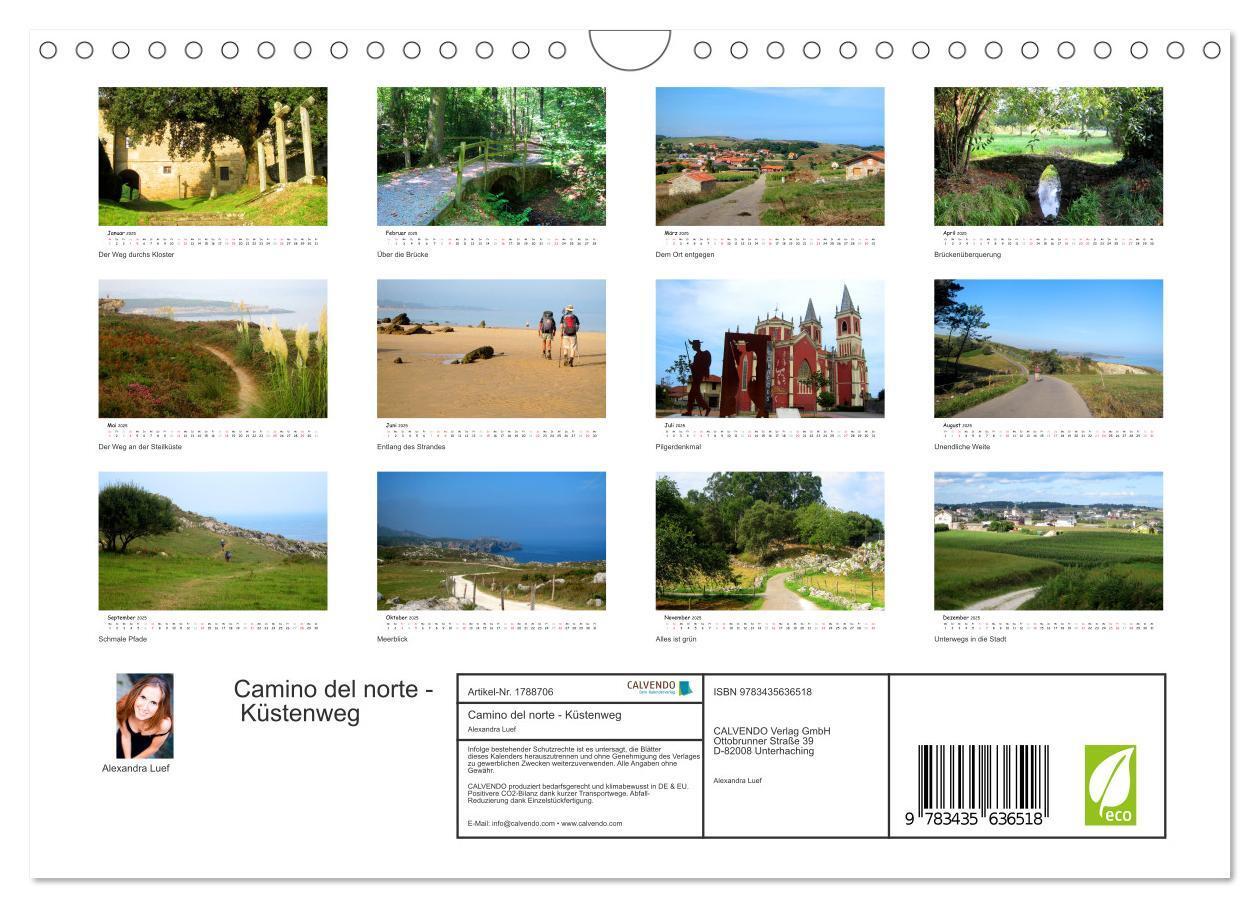 Bild: 9783435636518 | Camino del norte - Küstenweg (Wandkalender 2025 DIN A4 quer),...