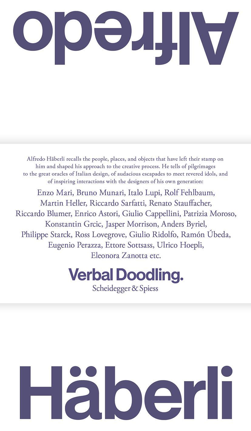 Cover: 9783039421152 | Alfredo Häberli | Verbal Doodling. 30 Years, Questions, Answers.