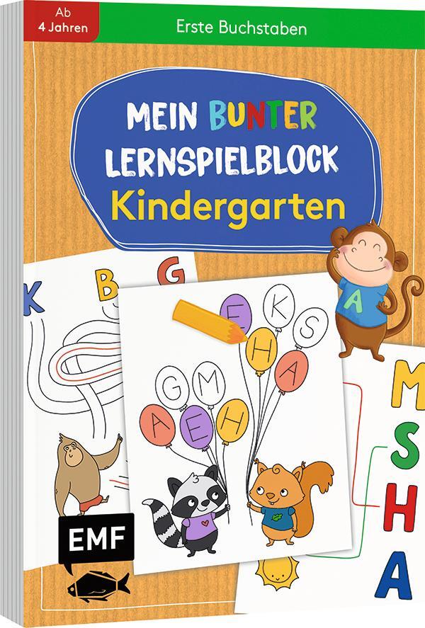Cover: 9783745909173 | Mein bunter Lernspielblock - Kindergarten: Erste Buchstaben | Buch