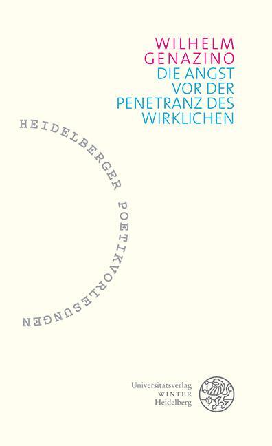 Cover: 9783825347406 | Die Angst vor der Penetranz des Wirklichen | Wilhelm Genazino | Buch