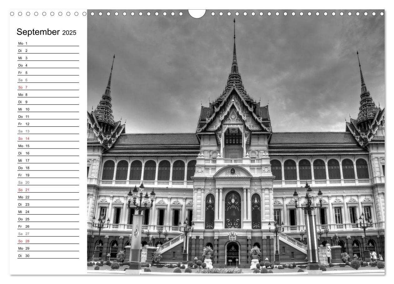 Bild: 9783435511518 | Bangkok Impressionen in Schwarz Weiß (Wandkalender 2025 DIN A3...