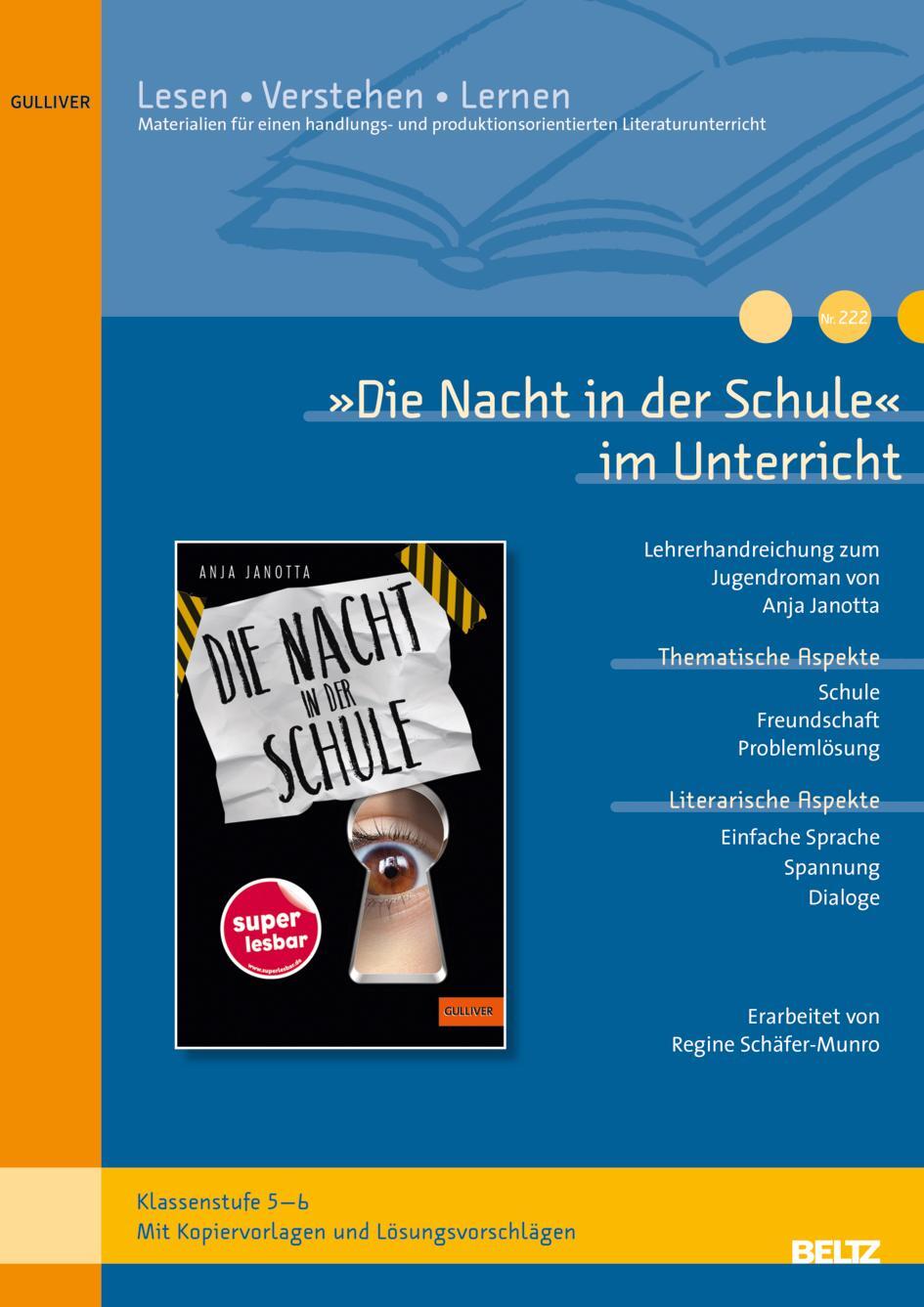 Cover: 9783407824028 | »Die Nacht in der Schule« im Unterricht | Anja Schirmer | Broschüre