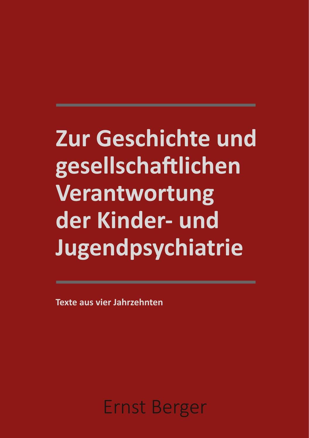 Cover: 9783750452992 | Zur Geschichte und gesellschaftlichen Verantwortung der Kinder- und...