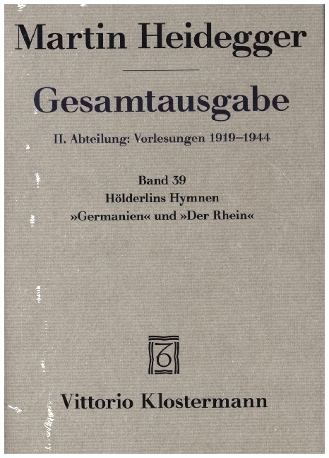 Cover: 9783465028499 | Hölderlins Hymnen "Germanien" und "Der Rhein" (Wintersemester 1934/35)