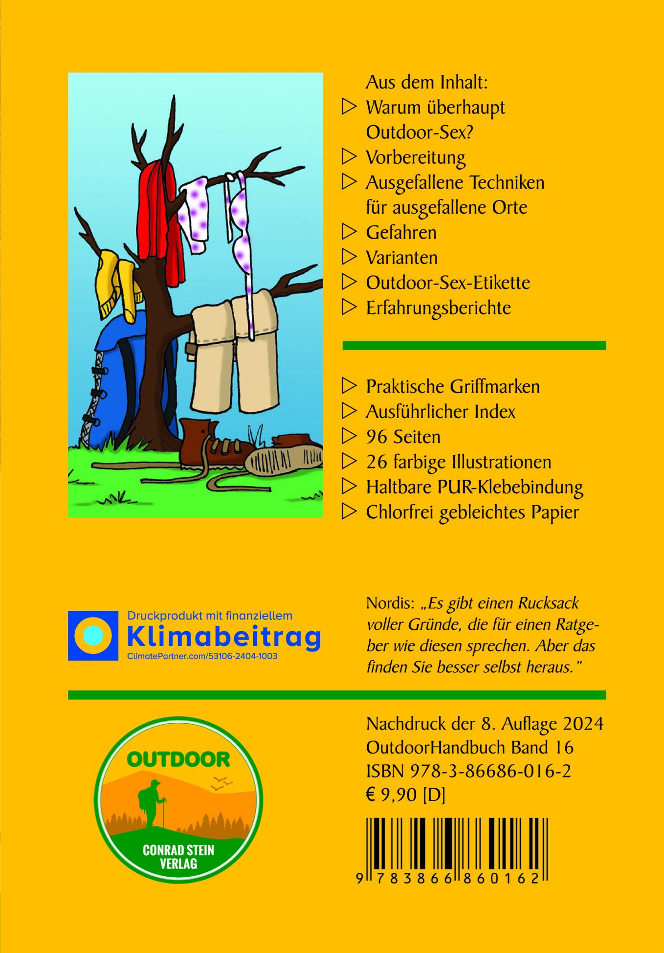 Rückseite: 9783866860162 | OutdoorHandbuch. Sex | Robert Rose (u. a.) | Taschenbuch | 96 S.