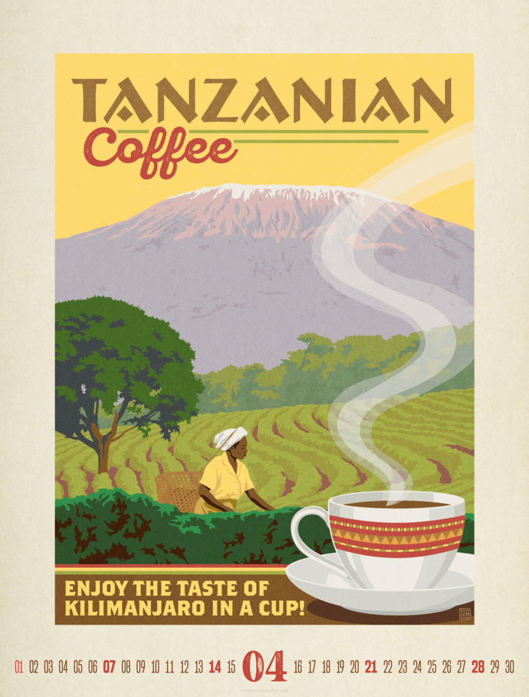 Bild: 9783838424705 | Coffee Time - Kaffee-Plakate Kalender 2024 | Ackermann Kunstverlag