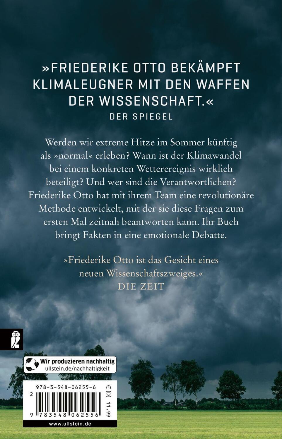 Rückseite: 9783548062556 | Wütendes Wetter | Friederike Otto (u. a.) | Taschenbuch | 240 S.