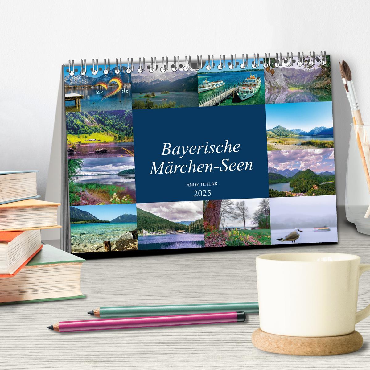 Bild: 9783435213429 | Bayerische Märchen-Seen (Tischkalender 2025 DIN A5 quer), CALVENDO...