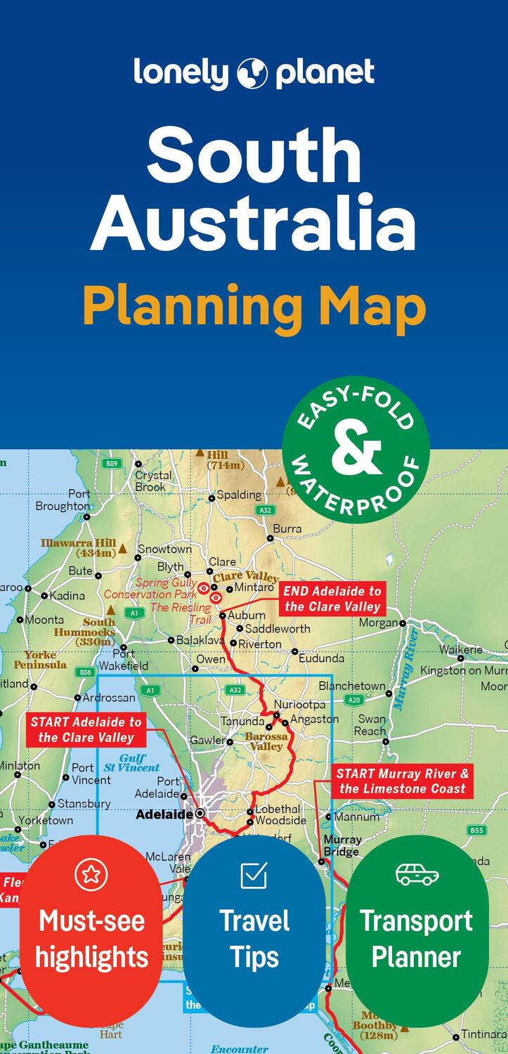 Cover: 9781788688826 | Lonely Planet South Australia Planning Map | (Land-)Karte | Englisch