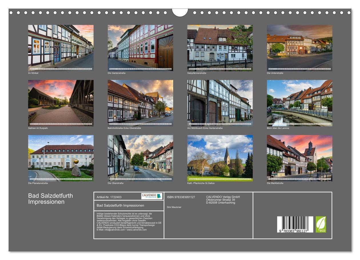 Bild: 9783383991127 | Bad Salzdetfurth Impressionen (Wandkalender 2025 DIN A3 quer),...