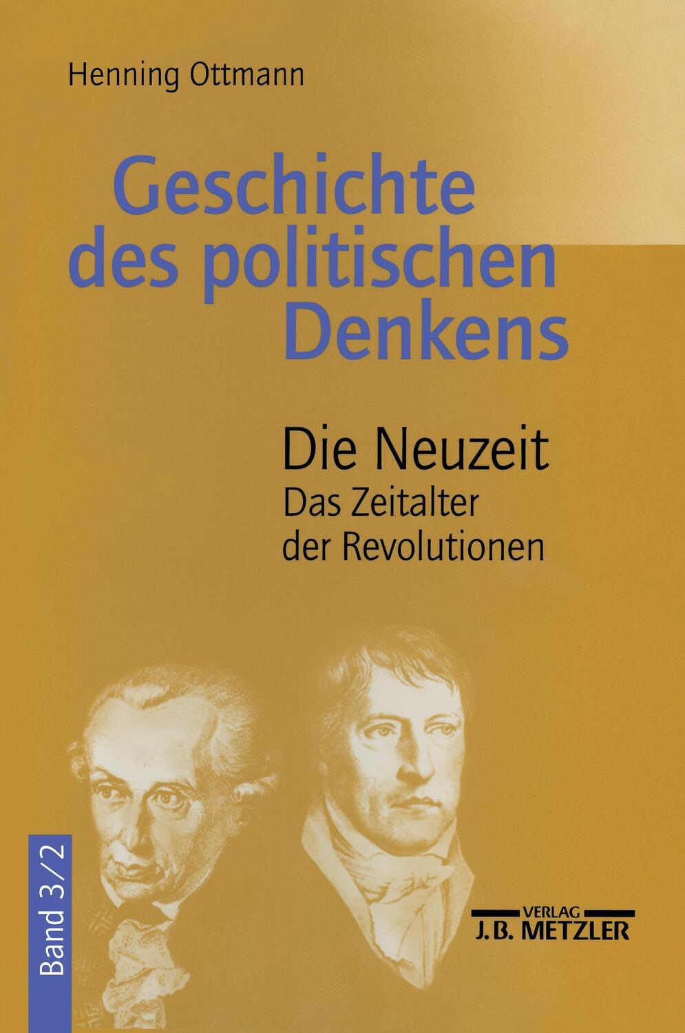 Cover: 9783476020505 | Geschichte des politischen Denkens 3/2 | Henning Ottmann | Taschenbuch