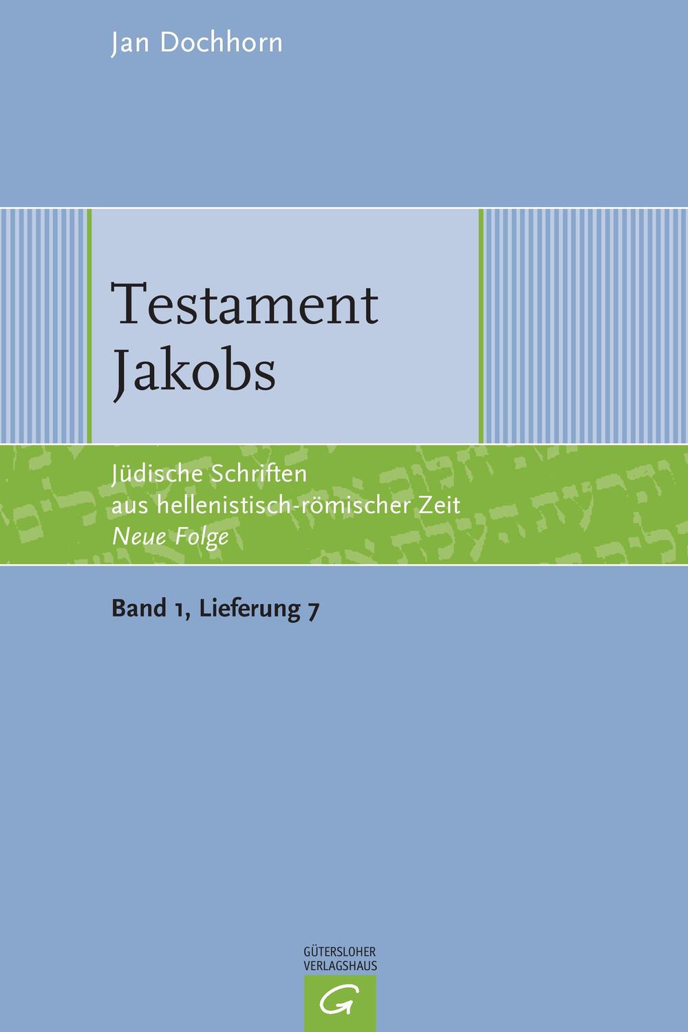 Cover: 9783579052496 | Testament Jakobs | Jan Dochhorn | Taschenbuch | Paperback | 140 S.