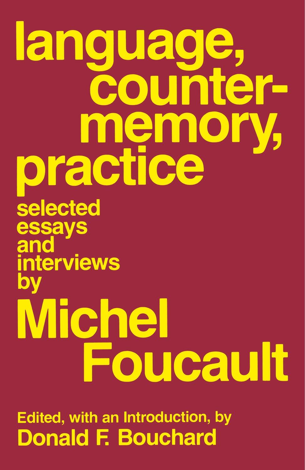 Cover: 9780801492044 | Language, Counter-Memory, Practice | Selected Essays and Interviews