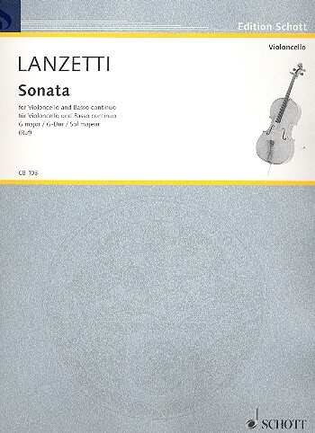 Cover: 9790001017244 | Sonate G | Salvatore Lanzetti | Buch | Schott Music