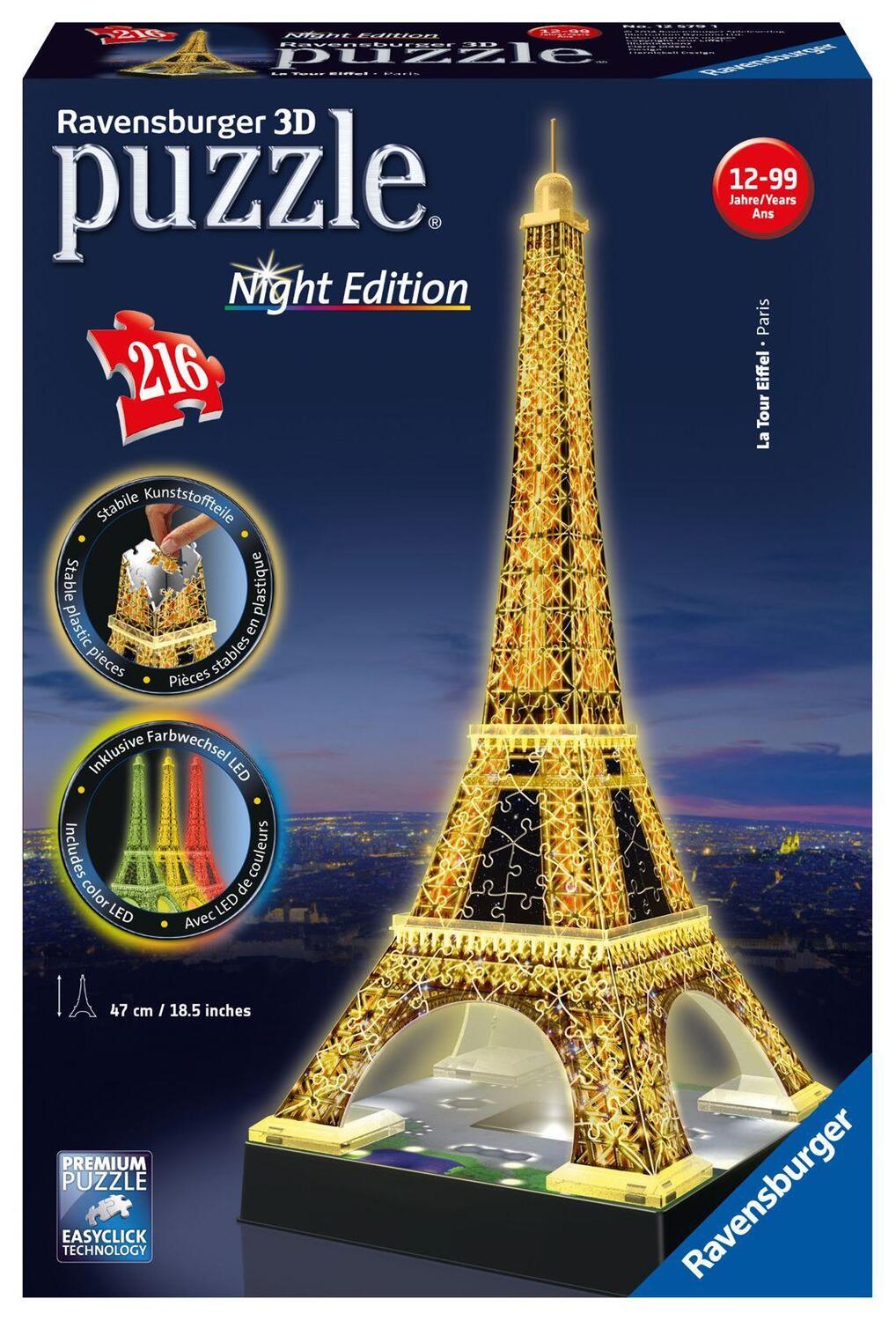 Cover: 4005556125791 | Eiffelturm bei Nacht. 3D-Puzzle 216 Teile | Spiel | Deutsch | 2014