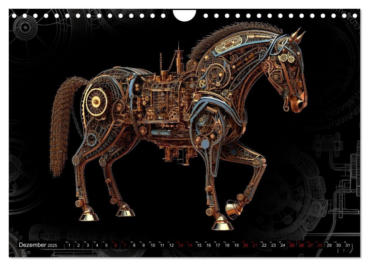 Bild: 9783383865404 | Mechanische Steampunk Tierwelt (Wandkalender 2025 DIN A4 quer),...