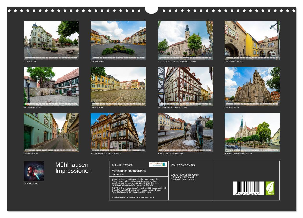 Bild: 9783435314973 | Mühlhausen Impressionen (Wandkalender 2025 DIN A3 quer), CALVENDO...