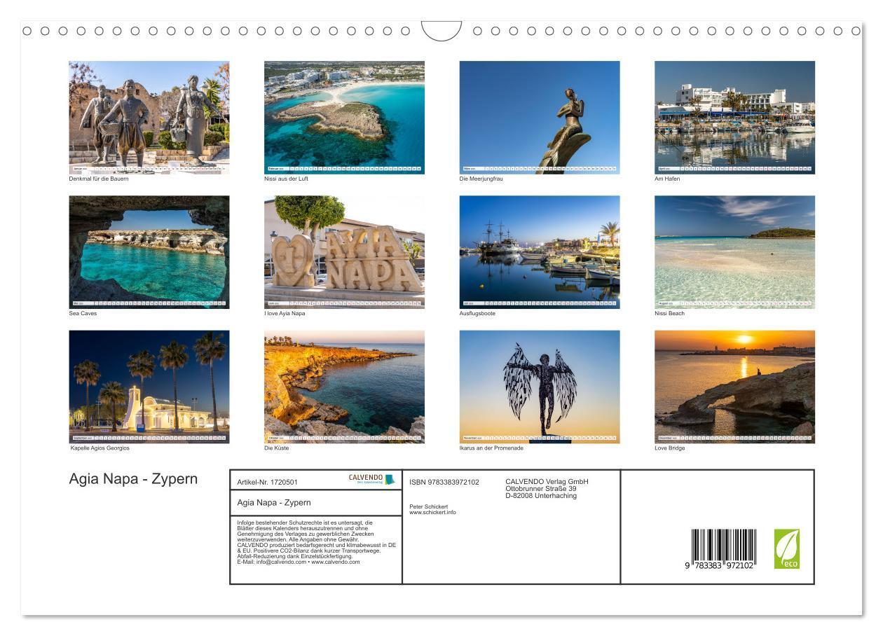 Bild: 9783383972102 | Agia Napa - Zypern (Wandkalender 2025 DIN A3 quer), CALVENDO...