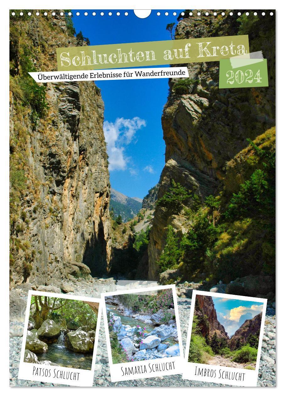 Cover: 9783675423510 | Schluchten auf Kreta (Wandkalender 2024 DIN A3 hoch), CALVENDO...