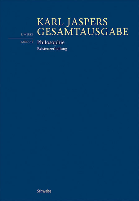Cover: 9783796546310 | Philosophie | Existenzerhellung | Karl Jaspers | Taschenbuch | XX