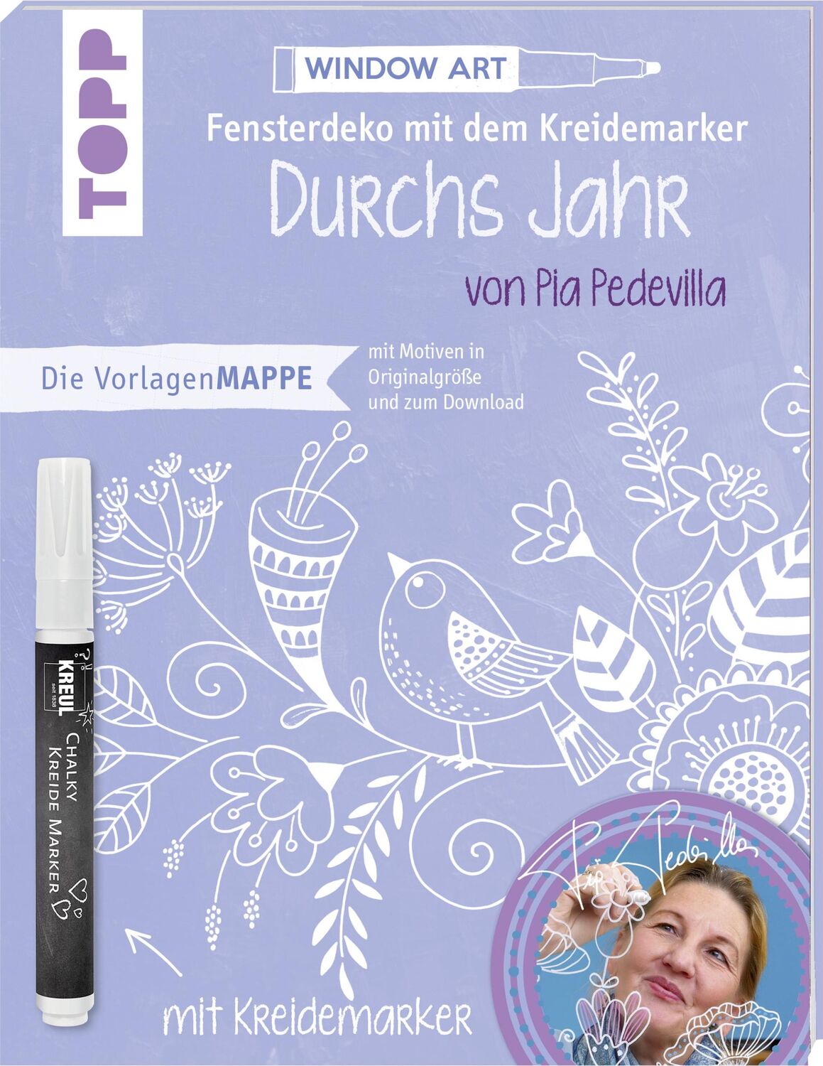 Cover: 9783772478277 | Vorlagenmappe Fensterdeko mit dem Kreidemarker - Durchs Jahr mit...