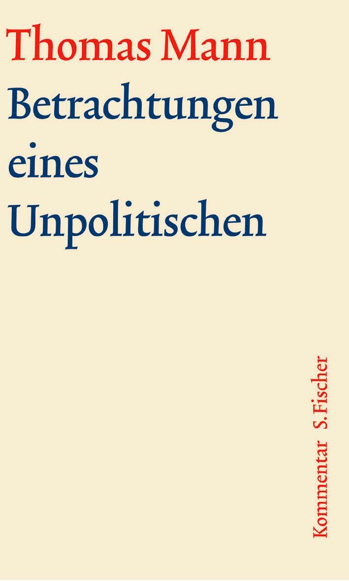 Cover: 9783100483478 | Betrachtungen eines Unpolitischen. Große kommentierte Frankfurter...