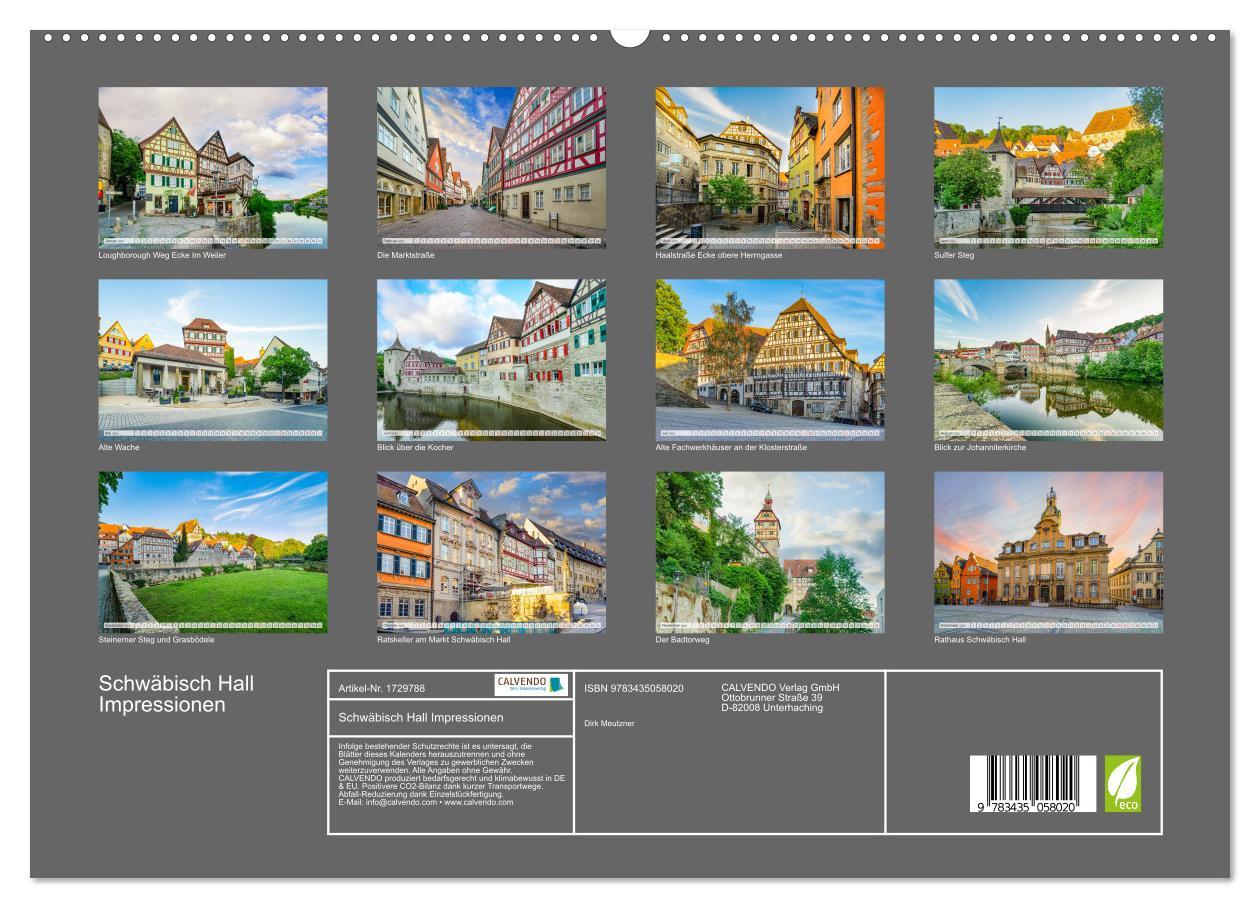 Bild: 9783435058020 | Schwäbisch Hall Impressionen (Wandkalender 2025 DIN A2 quer),...