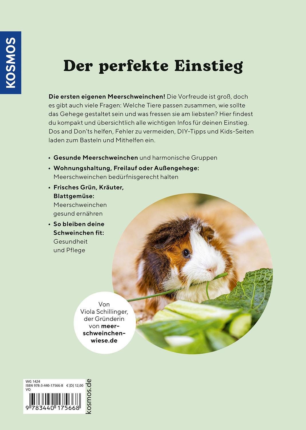 Rückseite: 9783440175668 | Meerschweinchen | Viola Schillinger | Taschenbuch | Mein Tier | 96 S.