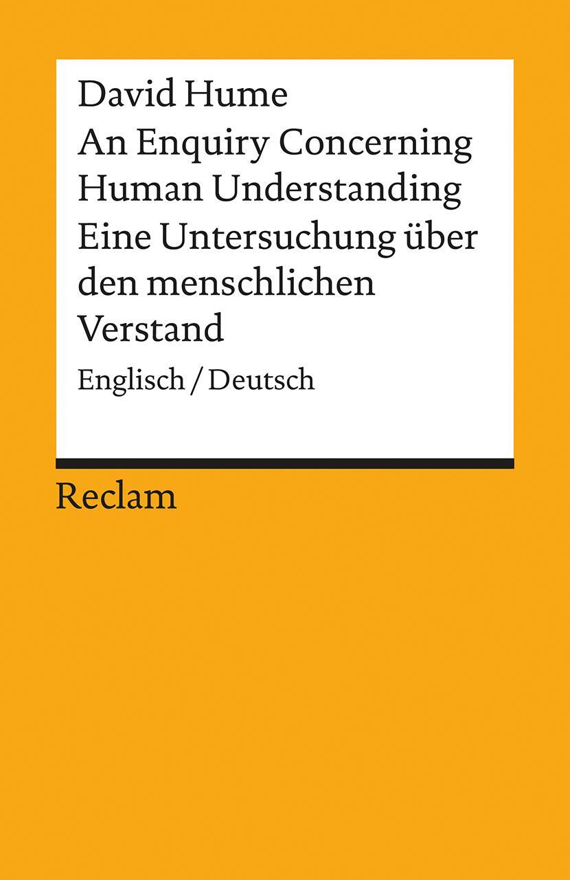 Cover: 9783150187098 | An Enquiry Concerning Human Understanding / Eine Untersuchung über...