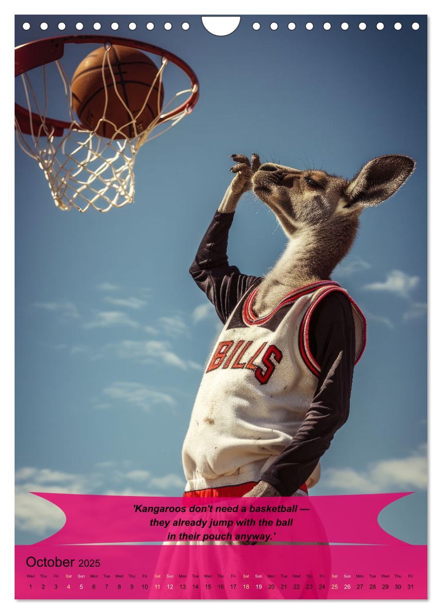 Bild: 9781325986385 | Basketball with funny animals (Wall Calendar 2025 DIN A4 portrait),...