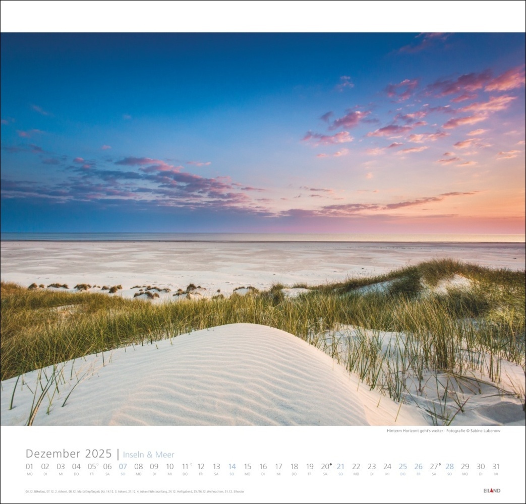 Bild: 9783964023247 | Inseln und Meer Edition Kalender 2025 | Kalender | Spiralbindung