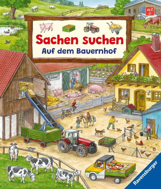 Cover: 9783473324545 | Sachen suchen: Auf dem Bauernhof - Wimmelbuch ab 2 Jahren | Gernhäuser