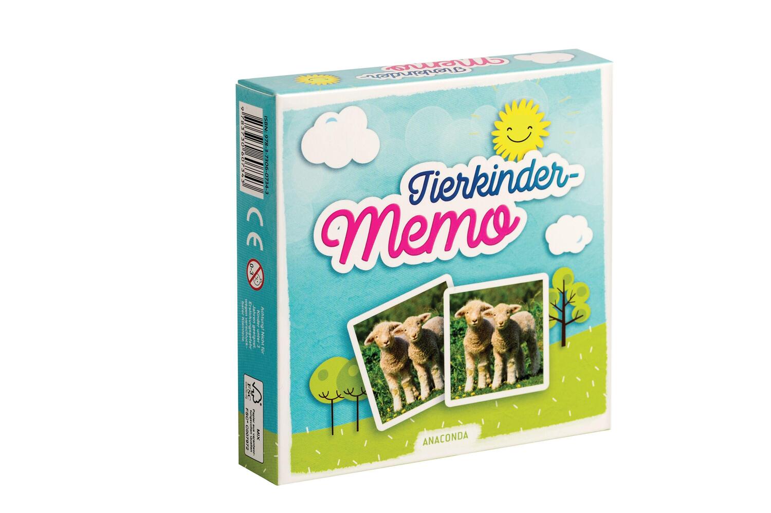 Cover: 9783730607343 | Tierkinder-Memo | 40 Spielkarten im Spielkarton | Stück | Deutsch