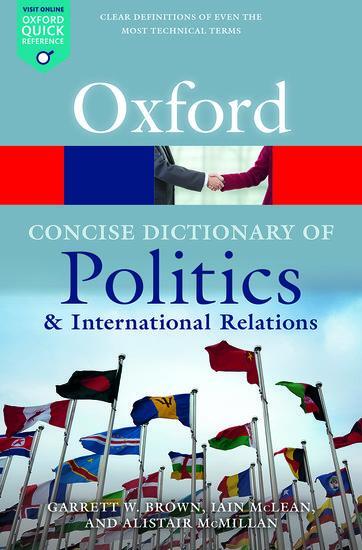 Cover: 9780199670840 | The Concise Oxford Dictionary of Politics and International Relations