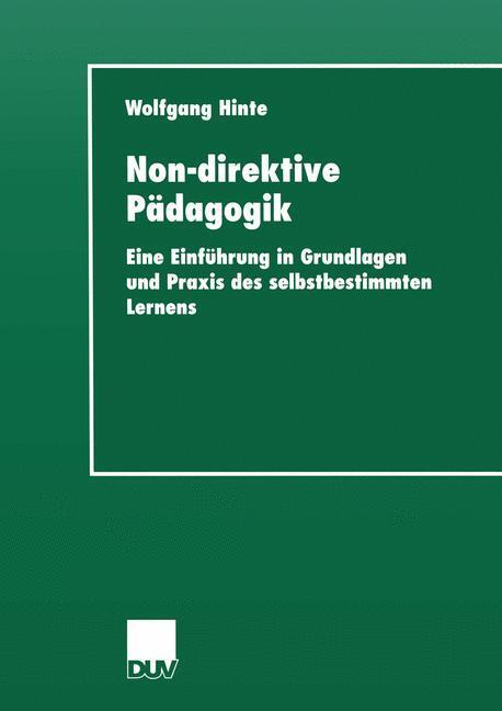 Cover: 9783824440726 | Non-direktive Pädagogik | Wolfgang Hinte | Taschenbuch | Paperback