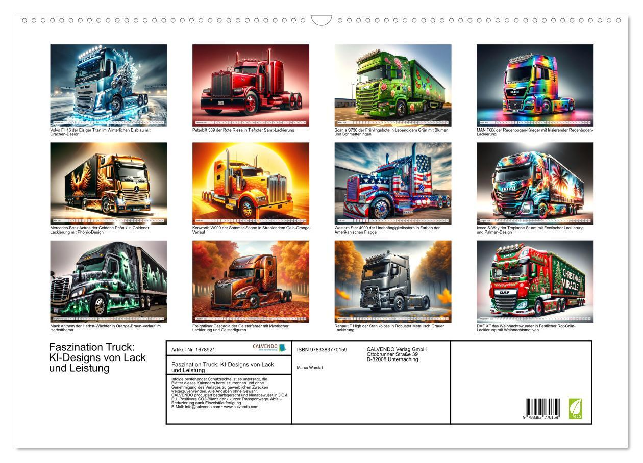 Bild: 9783383770159 | Faszination Truck: KI-Designs von Lack und Leistung (Wandkalender...