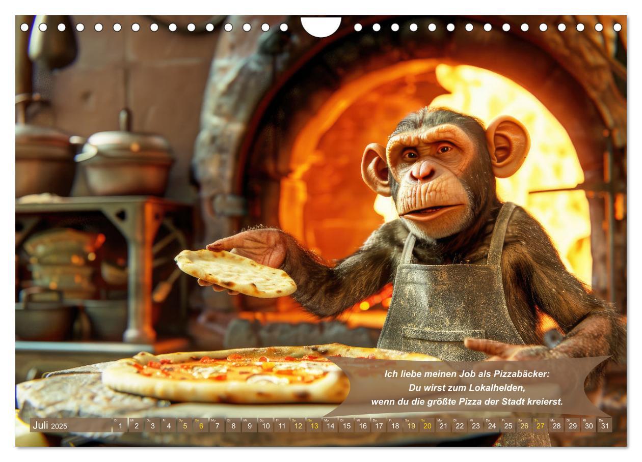 Bild: 9783457174210 | Tierisch lustige Pizzabäcker (Wandkalender 2025 DIN A4 quer),...