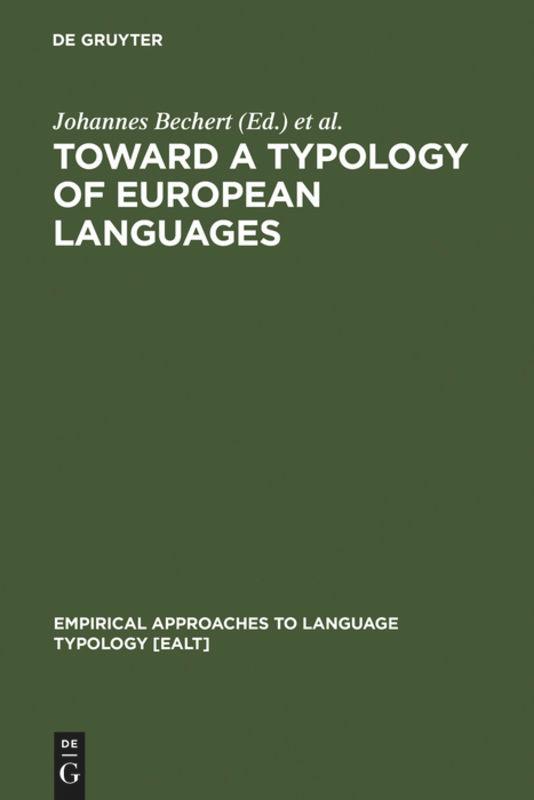 Cover: 9783110121087 | Toward a Typology of European Languages | Johannes Bechert (u. a.)