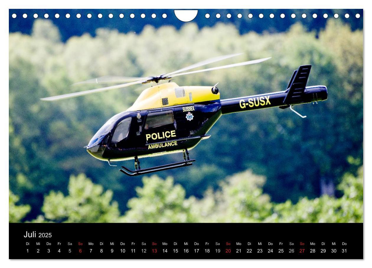 Bild: 9783435703333 | Modellhelis (Wandkalender 2025 DIN A4 quer), CALVENDO Monatskalender