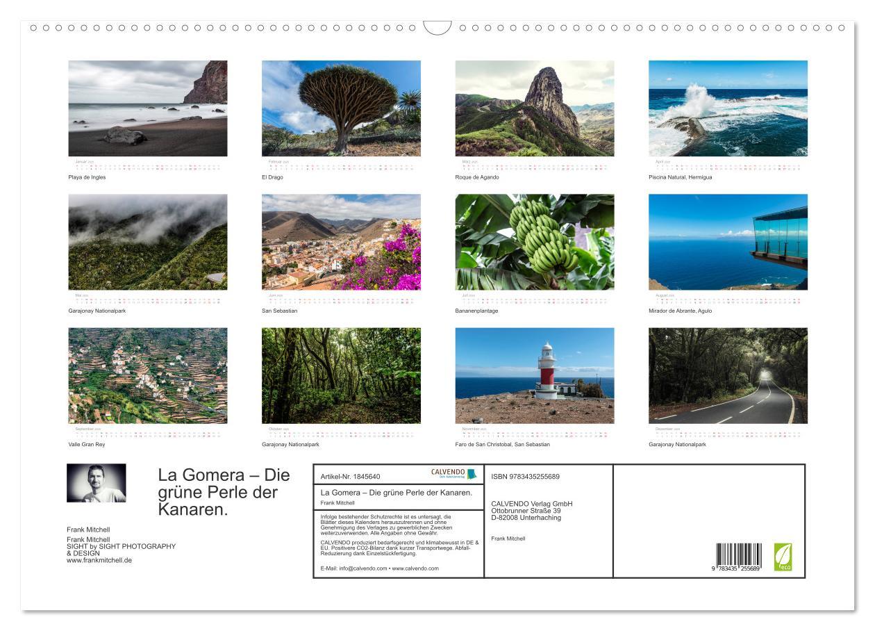 Bild: 9783435255689 | La Gomera ¿ Die grüne Perle der Kanaren. (Wandkalender 2025 DIN A2...