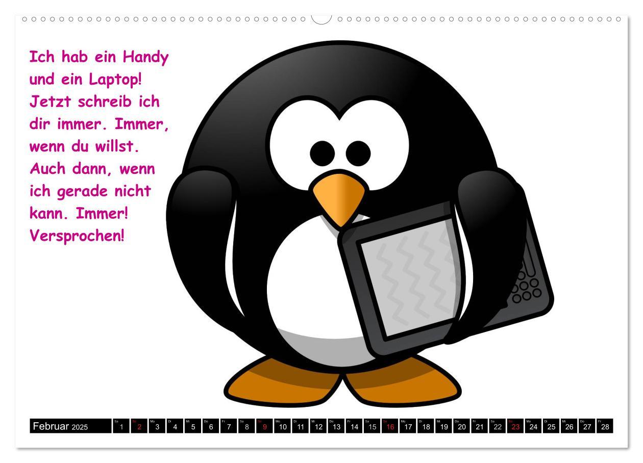 Bild: 9783435713028 | Pinguin-Elfe (hochwertiger Premium Wandkalender 2025 DIN A2 quer),...