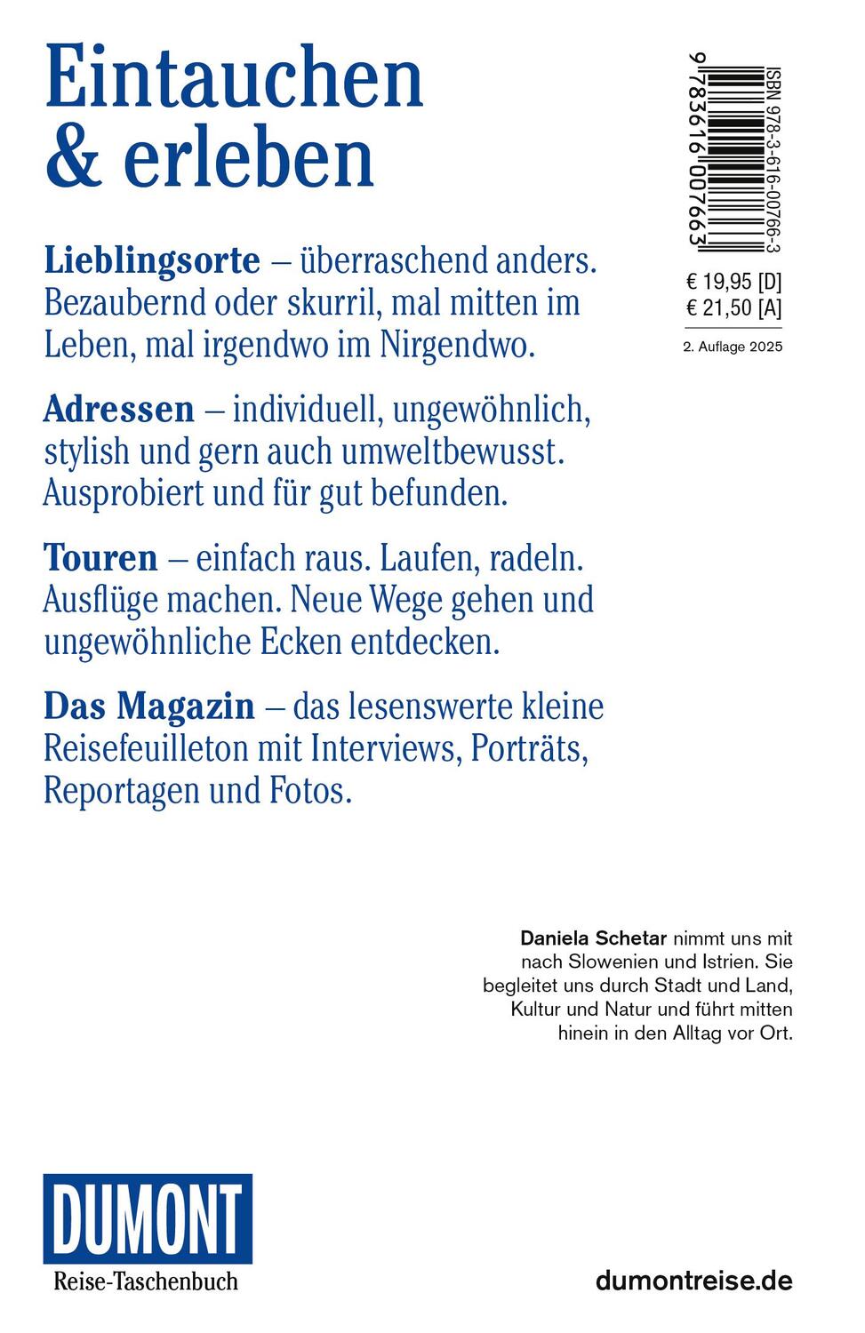 Rückseite: 9783616007663 | DuMont Reise-Taschenbuch Reiseführer Slowenien &amp; Istrien | Taschenbuch