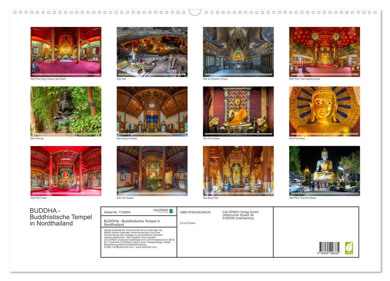 Bild: 9783435246335 | BUDDHA - Buddhistische Tempel in Nordthailand (Wandkalender 2025...