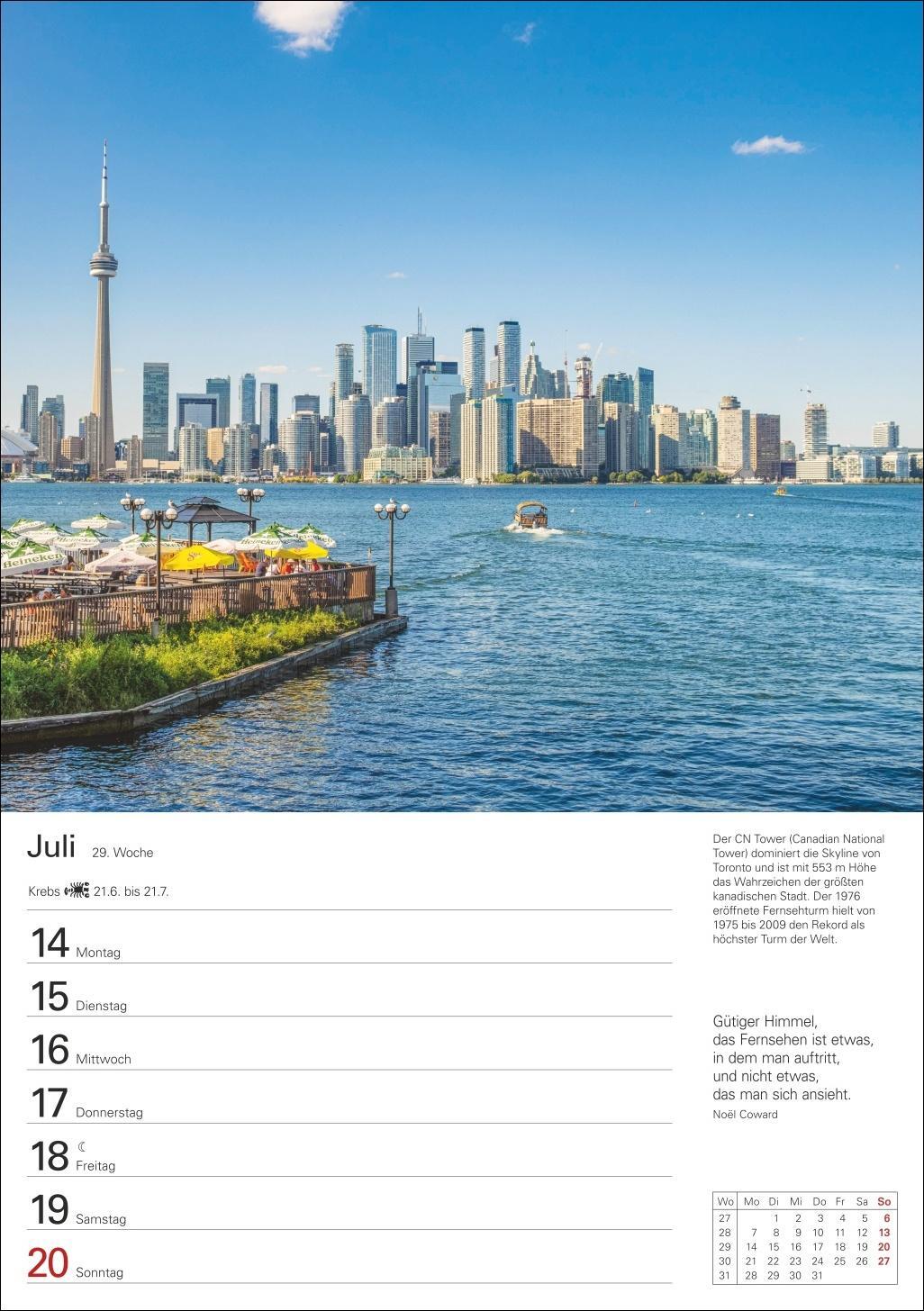 Bild: 9783840034053 | Kanada Wochenplaner 2025 - 53 Blatt mit Zitaten und Wochenchronik