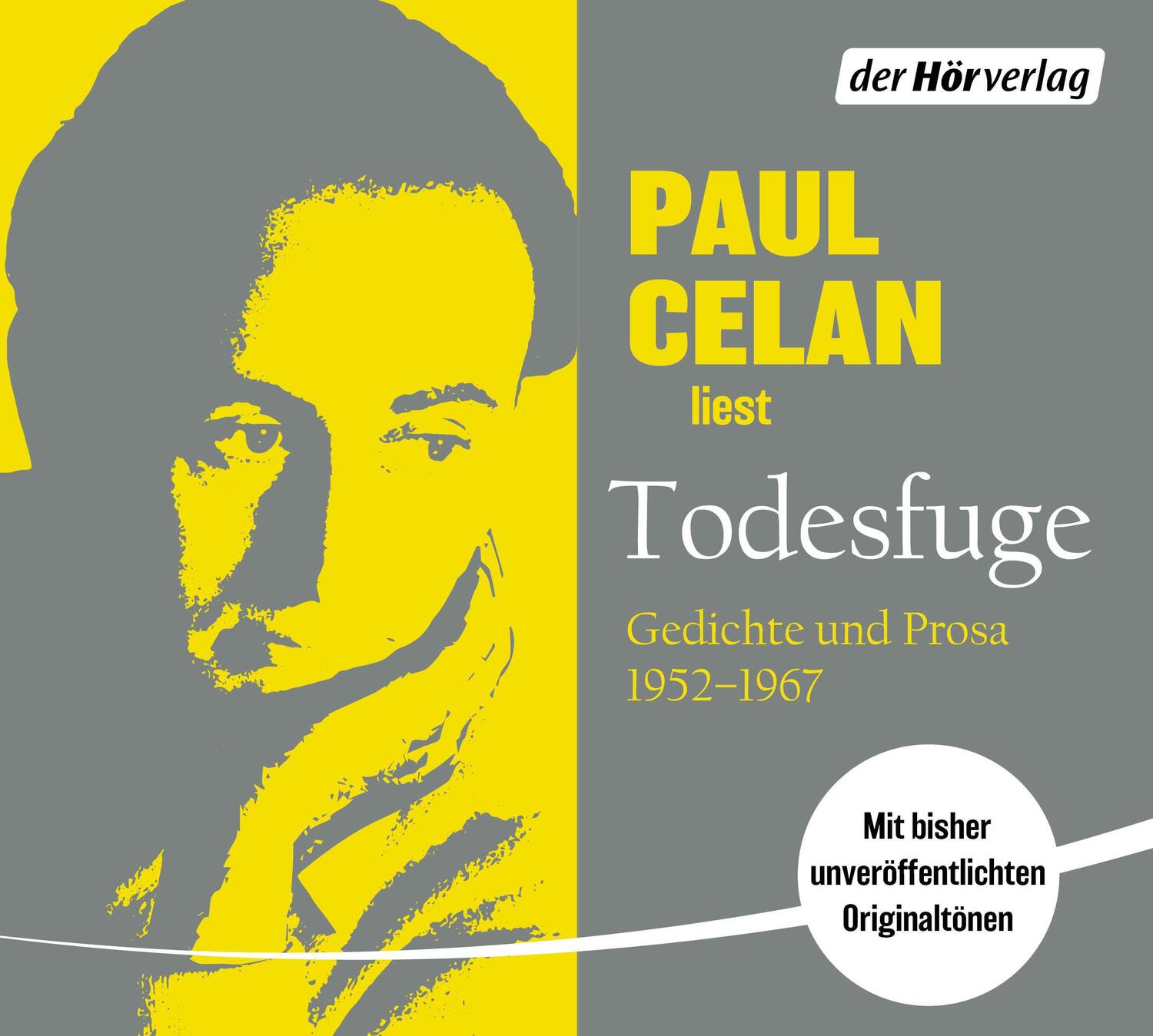 Cover: 9783844539196 | Todesfuge | Gedichte und Prosa 1952-1967 | Paul Celan | Audio-CD