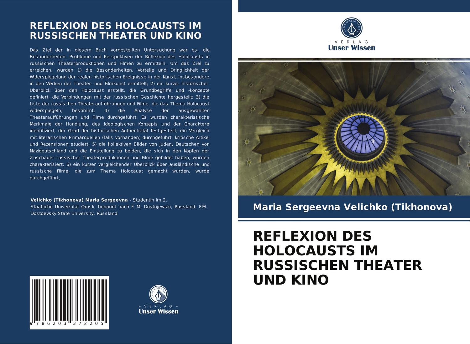 Cover: 9786203372205 | REFLEXION DES HOLOCAUSTS IM RUSSISCHEN THEATER UND KINO | Velichko